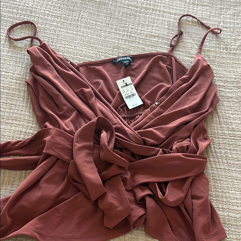 Express Women's mauve  Wrap Top